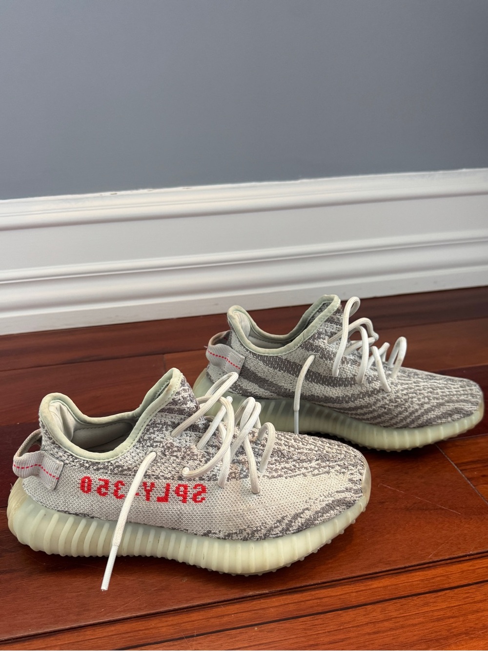 Adidas Yeezy Boost 350 V2 Zebra Style Sneakers - ‘Blue Tint’